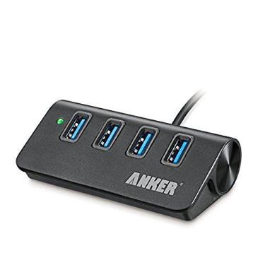 Imagem de Anker Hub de dados portátil de alumínio com 4 portas USB 3.0 com cabo USB 3.0 de 60 cm para MacBook, Mac Pro/mini, iMac, XPS, Surface Pro, notebook, unidades USB-Flash Drives, HDD móvel e mais