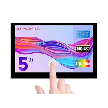 Imagem de Waveshare 5inch Capacitive Touch Display for Raspberry Pi with 800×480 Resolution DSI Interface Compatible with Pi 4B/3B+/3A+/3B/2B/B+/A+, CM3/3+