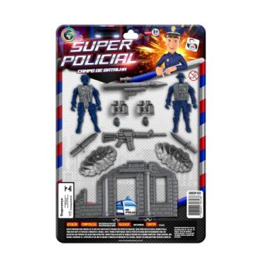 Imagem de Pica Pau Kit Super Policial Campo de Batalha Cinza