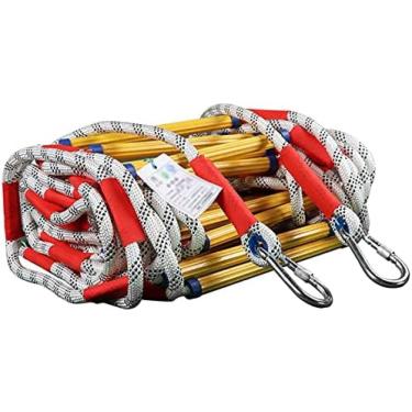 Imagem de Escada De Corda De Resgate, Escada De Corda De Escape, Escada De Resgate À Prova De Fogo - Escada De Incêndio Resistente Para Emergências, Para Uso Rápido Em Incêndios/desastres,30m/98.4ft,Hilario