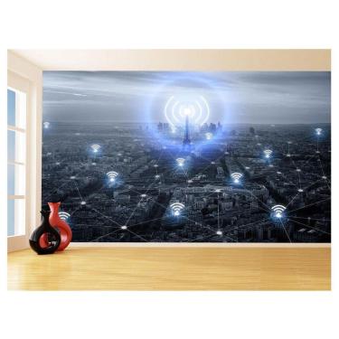 Imagem de Papel De Parede 3D Tecnologia Wifi 5G Net Redes 3,5M Tec22