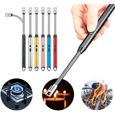 Imagem de Acendedor De Fogão Elétrico Isqueiro Usb Recarregável Cozinha Gás - Tubarão Stores