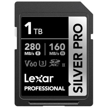 Imagem de Lexar Cartão SD profissional prata PRO de 1 TB, UHS-II, C10, U3, V60, Full HD, 4K, até 280 MB/s cartão de memória SDXC, para fotógrafo profissional, videógrafo, entusiasta (LSDSIPR001T-BNNNG)