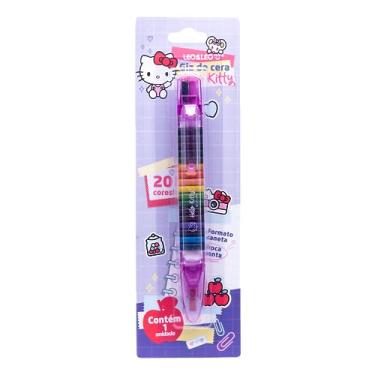 Imagem de GIZ DE CERA CANETA TROCA PONTA 20 CORES HELLO KITTY BLISTER C/1 UND LEO&LEO