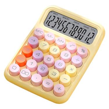 Imagem de Topyond Calculadora De Cores Teclado Mecânico Desktop Computador Calculadora Científica Para Escritório Escola Desktop Casa Negócio(Amarelo de limão)