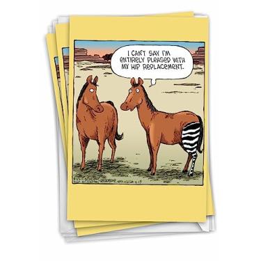Imagem de NobleWorks Substituição do quadril do cavalo - 3 cartões de felicitações Get Well com envelope - apresentando se todos os cavalos fossem como carros C1770GWG-C3x1