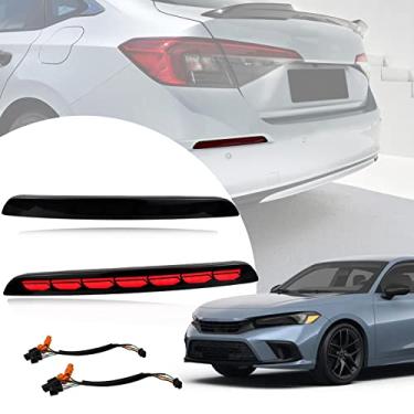 Imagem de BINQIGOO Kit DRL refletor traseiro de LED completo para Honda Civic 11th 2022-2023 Função como sequencial sequencial, luz de circulação diurna, kit de luz de freio (FUMADO)