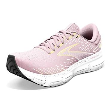 Imagem de Brooks Tênis de corrida feminino Glycerin 20 Neutral, Rosa/amarelo/branco., 35