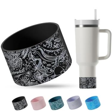 Imagem de REUZBL Ocean Life – Capa de silicone para botas Stanley, Hydro Flask, Simple Modern, Iron Flask e Owala Tumblers de 590 a 1,134 g