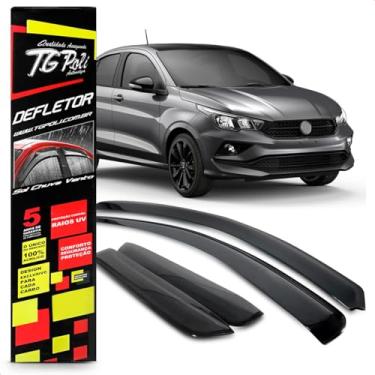 Imagem de Calha Chuva Defletor Inteiriça Slim Cronos 4 Portas 2018 2019 2020 2021 2022 2023 Fumê 100% Acrílico