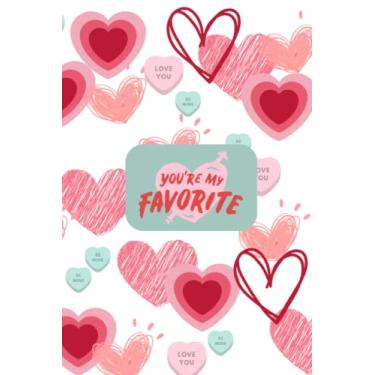 Imagem de você é meu presente , coração rosa, presente de dia dos namorados para meninas, namoradas ou adolescentes, pautado na faculdade: 110 páginas, 15 x 23 cm.