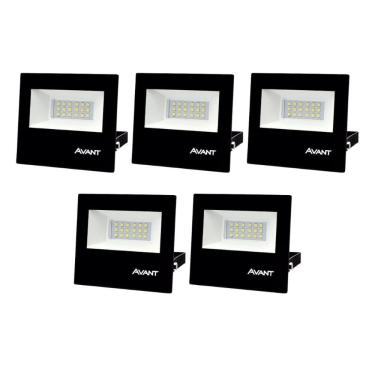 Imagem de Refletor Led RGB Avant 30W Preto Bivolt 5 Unidades