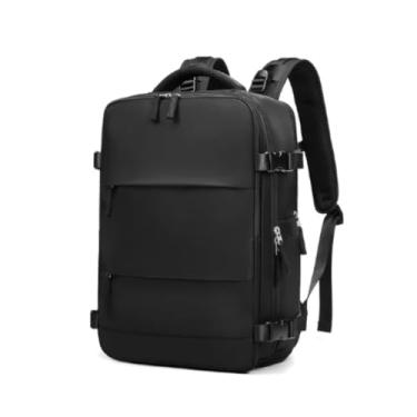 Imagem de Mochila Executiva de Viagem Grande, Compacta Super Reforçada Mochila Para Notebook, Mala de Mão com USB Unissex Moderna PREMIUM Appari (Preto)