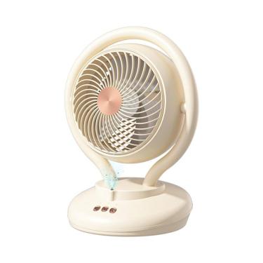 Imagem de Ventilador de mesa silencioso com 3 velocidades vento forte Mini ventilador para casa Amarelo Generic