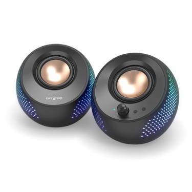 Imagem de Creative Alto-falantes para computador Pebble X 2.0 USB-C com iluminação RGB personalizável, Bluetooth 5.3, áudio USB, potência RMS de até 15 W para PC e Mac