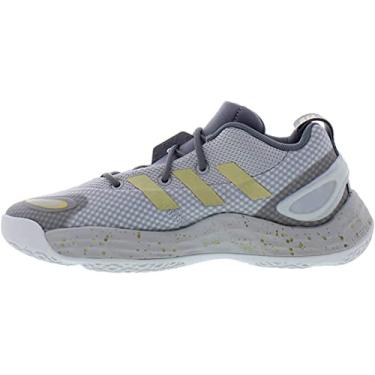 Imagem de adidas T nis de basquete feminino Exhibit A Candace Parker, Cinza/dourado, 7.5