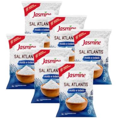 Imagem de Kit 6 Sal Jasmine Atlantis Salinas de Mossoró 1Kg