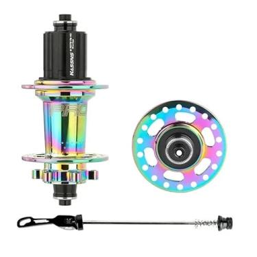 Imagem de HASSNS Pro 7 36h Rolamento de cubo traseiro 36 furos Freehub MTB Bike Four Palin 32H Cubo traseiro para 7-12 velocidades Noisy Cube Bicicleta 6 cubos de catraca (Colorido)