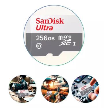 Imagem de Cartão De Memória Sandisk Ultra Sd 256gb 100mb/s SDSQUNR-256G-GN6TA