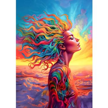 Imagem de LUX PRESS Rainbow Pop Art Woman luxuosos cartões de felicitações | Cartões de notas 5 x 7 em branco para todas as ocasiões, pacote com 10 envelopes | Cores deslumbrantes impressas em papel reciclado