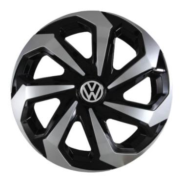 Imagem de Calota Jogo Gol Voyage G3 G4 G5 Aro 14 Volks Preto Prata - FIAT