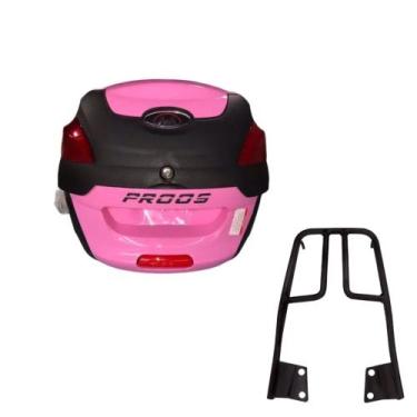 Imagem de Baú 41 litros Rosa com Bagageiro para Fazer 150 2014 em diante - Awa