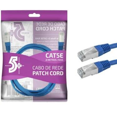 Imagem de Cabo de Rede RJ45 Patch Info - Patch Cord CAT5E FTP - 2M - AZUL 018-10