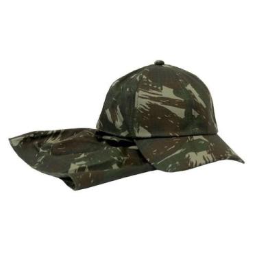 Imagem de Boné Rip Stop Protetor Pescoço Camuflado Pesca Caça Camping - Mundo Do