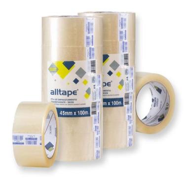 Imagem de Fita Adesiva Transparente Empacotamento 45mm X 100mts 10 Rls - no bran