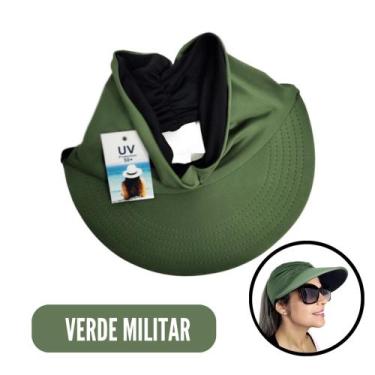 Imagem de Viseira Turbante Feminina Dupla Face Proteção Uv50+ Moda Praia - Monte
