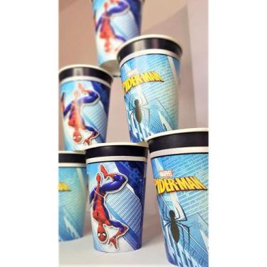 Imagem de 8 Copos decoração Homem Aranha festa aniversário - Regina festas