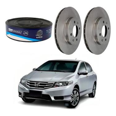 Imagem de Par Disco Freio Dianteiro Honda City 1.5 2009 A 2014 - MDS