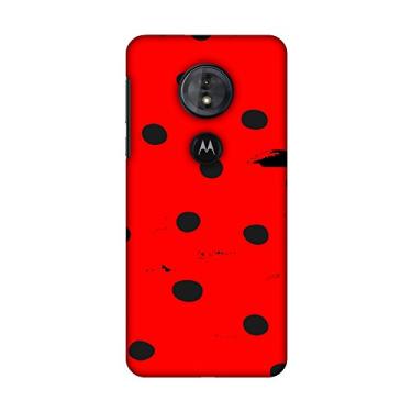 Imagem de AMZER Capa traseira rígida de encaixe com design feito à mão com ajuste fino para Motorola Moto G6 Play - Pontos pintados de vermelho e preto cor HD