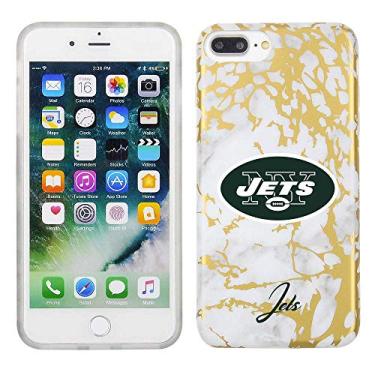 Imagem de Prime Brands Group Capa de celular para Apple iPhone 8 Plus/7 Plus/6S Plus - Branco/Ouro - Licenciado pela NFL New York Jets