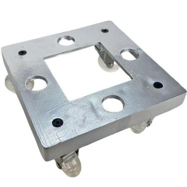 Imagem de Suporte de Alumínio Quadrado com Roda para Vaso Planta 20cm - Alpe & A