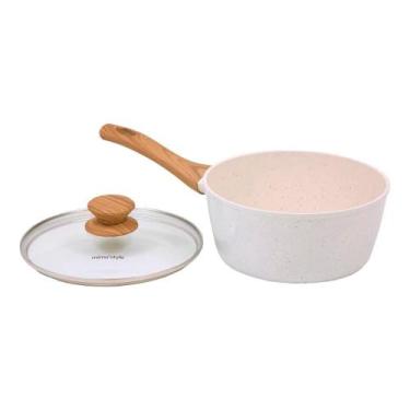 Imagem de Panela Cerâmica Indução Antiaderente 20cm Mimo Style Linha Cook Vanill