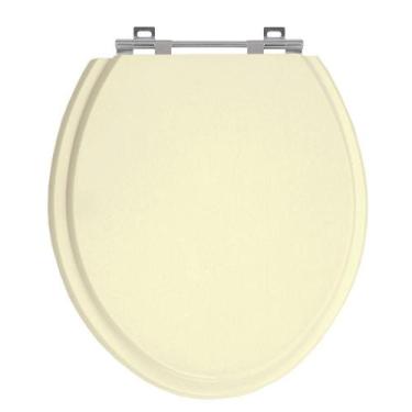 Imagem de Assento Laqueado Oval Creme Tampa Para Bacia Universal Mdf - Sicmol