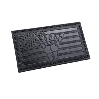 Imagem de IR USA Shaka Blackout Bones Skeleton Surfer Hang Loose Patch