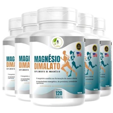 Imagem de KIT C/5 Un. Magnésio Dimalato 120 Cápsulas - Fits Life