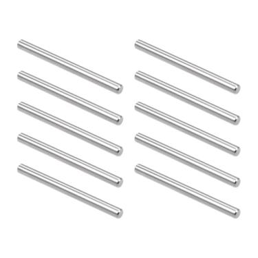 Imagem de TOP-VIGOR 10 pinos de suporte de prateleira de pino de cavilha de 5 mm x 60 mm, pino de suporte cilíndrico de aço inoxidável 304 elementos de fixação tom prateado