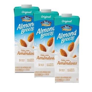 Imagem de Kit 3 Bebida Vegetal De Amêndoa Original Almond Breeze 1l - Piracanjub
