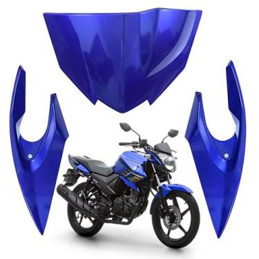 Imagem de Kit carenagem bananinha farol superior fazer 150 azul 2016 2017 2018 2