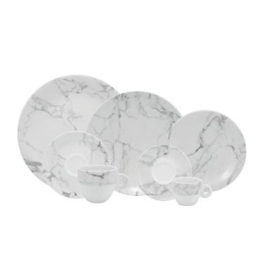 Imagem de Jogo de Jantar 42 Peças Chá Marmore Porcelana Schmidt