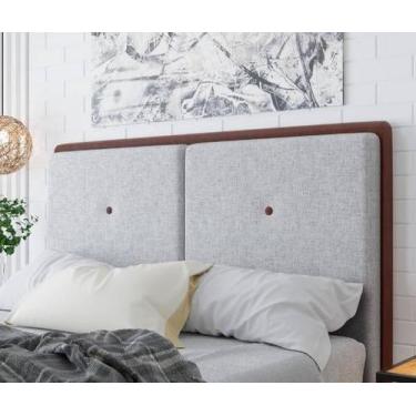 Imagem de Cabeceira casal lizz - linho - palladium decor