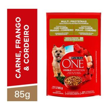 Imagem de Ração Úmida PURINA ONE Cães Adultos e Filhotes Frango 85g - nestle
