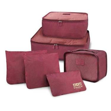 Imagem de 6 Kit 6 Peças Necessaire Organizadora Mala Viagem Travel Bag - OEM, Bo