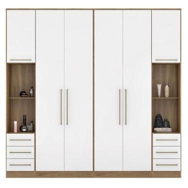 Imagem de Quarto de Casal Irlanda Ambiente 6 Amêndola Branco - Demartêz - DEMART