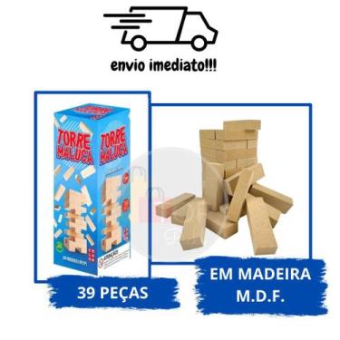 Imagem de Desafie a Gravidade com o Jogo de Equilíbrio Torre Maluca em Madeira -
