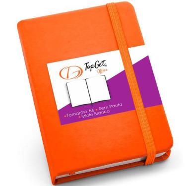 Imagem de Caderneta de Anotações 9x14cm 80 Folhas Sem Pauta - TopGet, Laranja
