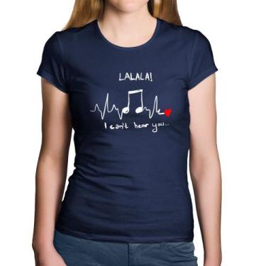 Imagem de Baby Look Algodão La La Lá - Foca na Moda, Marinho, P